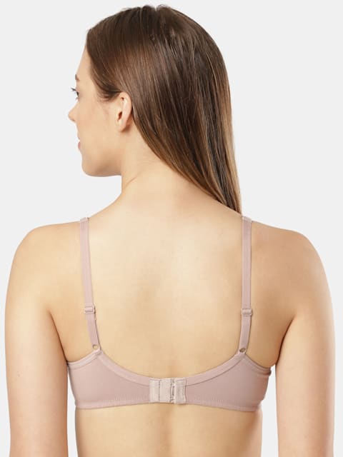 Buy Women's Wirefree Non Padded Super Combed Cotton Elastane Stretch Medium  Coverage Everyday Bra with Concealed Shaper Panel and Adjustable Straps -  Mocha 1722