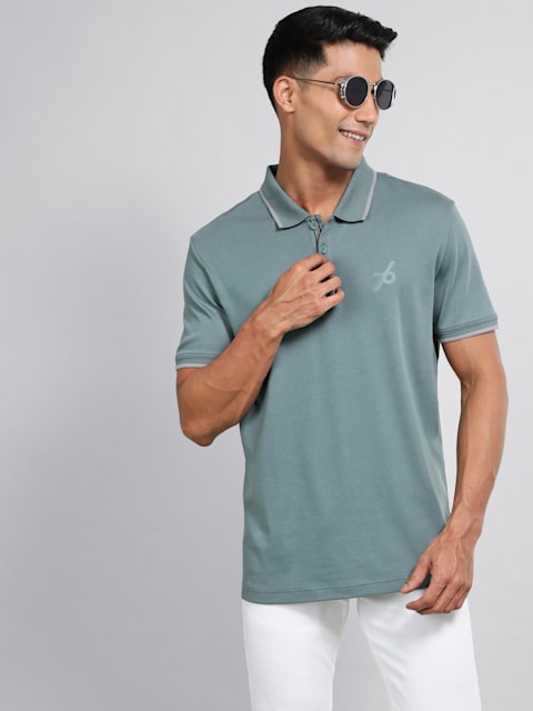 Amazon.com: Men 2 Tone Coolon Fabric Polo Collar Short Sleeve Tees  WHITELIGHTGREEN Size L : Clothing, Shoes & Jewelry