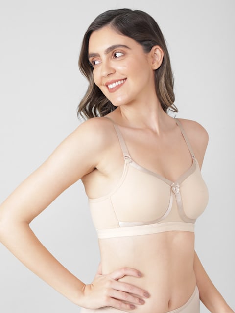 Buy Women's Wirefree Non Padded Super Combed Cotton Elastane Stretch Medium  Coverage Everyday Bra with Concealed Shaper Panel and Adjustable Straps -  Deep Cobalt Online at Best Prices in India - JioMart.