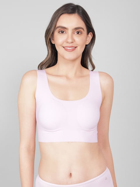 Women's Wirefree Padded Microfiber Nylon Elastane Lounge Bra with 360  Degree Stretch and Removable Pads - Fragrant Lily
