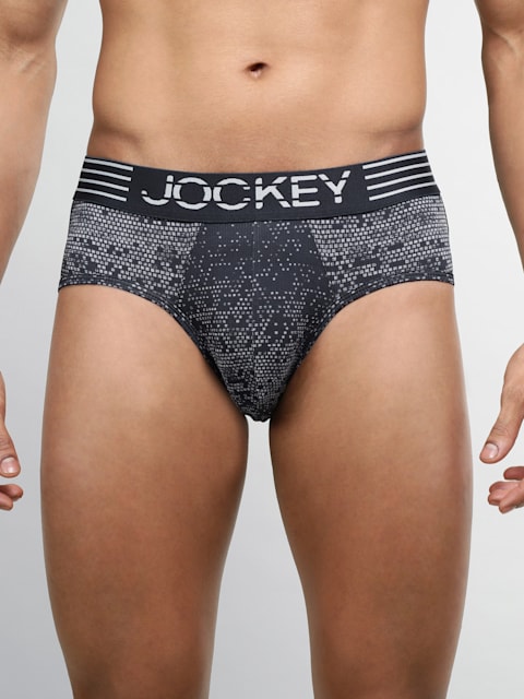 Buy Men's Microfiber Mesh Elastane Stretch Printed Brief with Breathable  Mesh and Stay Dry Technology - True Navy MM07