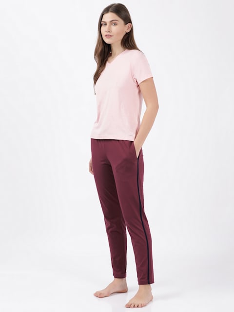 Buy Women's Super Combed Cotton Rich Relaxed Fit Trackpants With