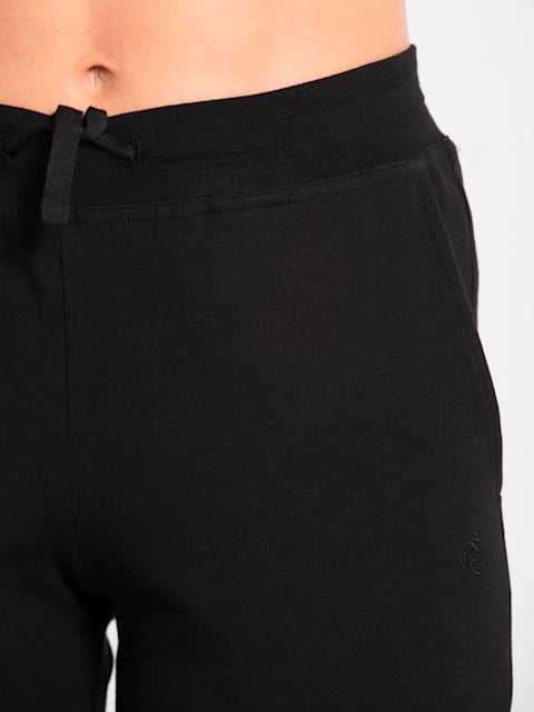 Jockey Women's Regular Fit Cotton Track Pants (1301_Lt Grey Melange  Printed_S_Grey_S) : : Fashion