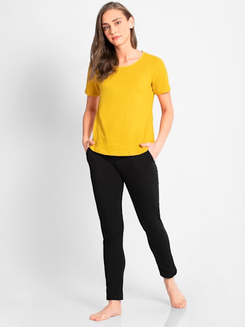 Jockey Black Lounge Pants for Women #1301 [New Fit] at Rs 879.00