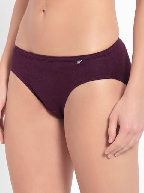 Buy Women's Medium Coverage Super Combed Cotton Mid Waist Bikini With  Concealed Waistband - Dark Assorted(Pack of 3) 1410