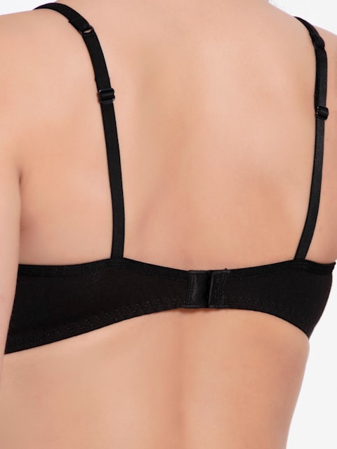 Buy Women's Wirefree Non Padded Super Combed Cotton Elastane Stretch Full  Coverage Beginners Bra with Adjustable Straps - Black SS12