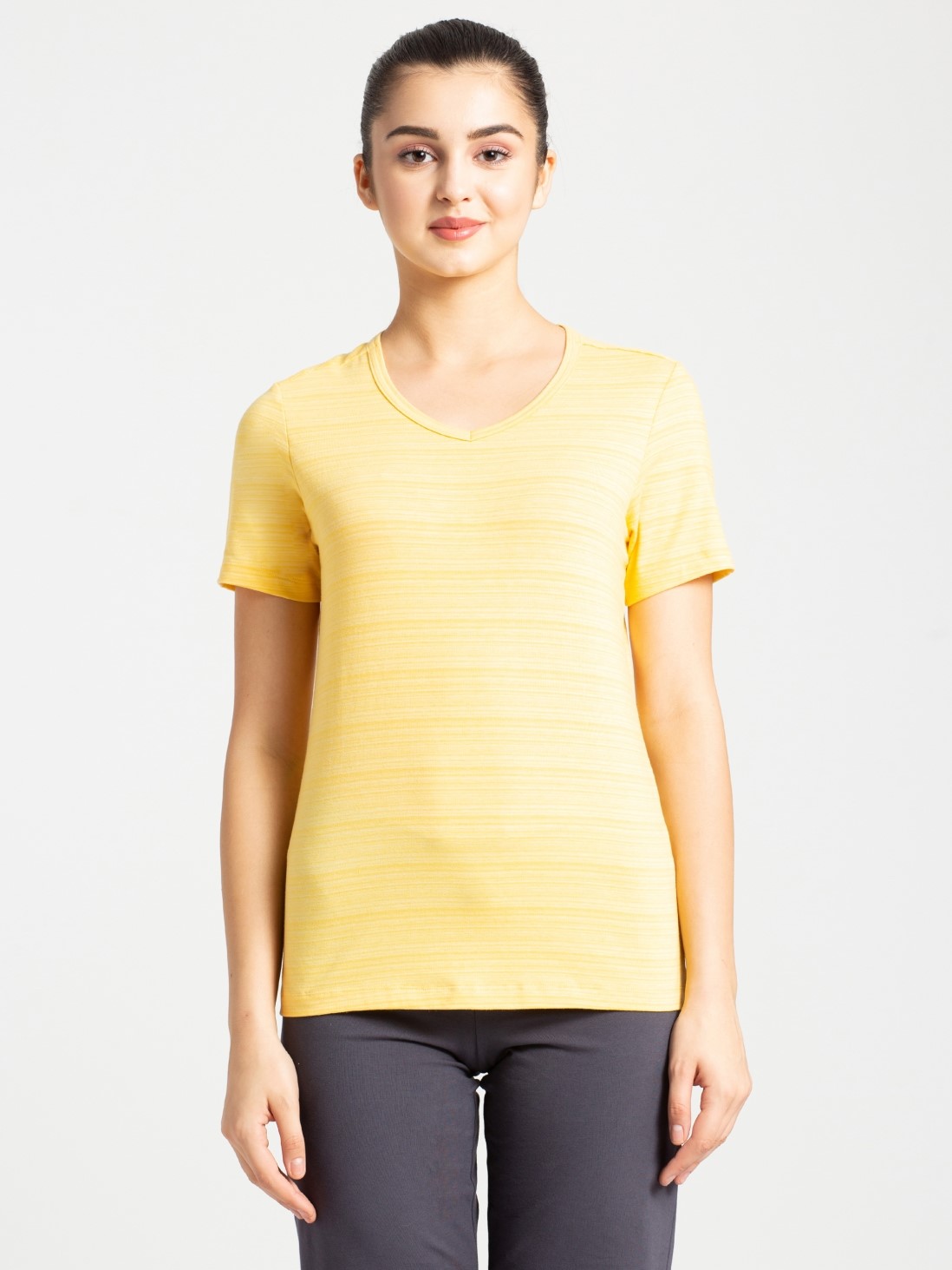 

Jockey Women Banana Cream V-Neck T-Shirt -  - AW10, Yellow