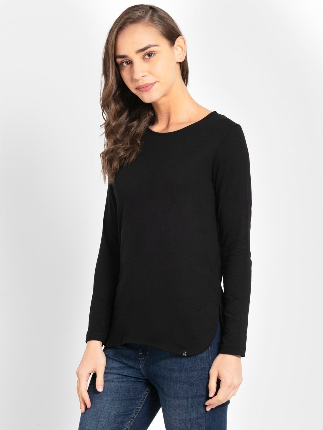 Jockey Women Apparel Tops Womens Micro Modal Cotton Relaxed Fit