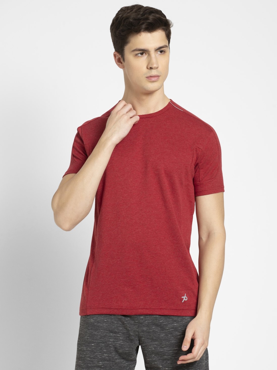 

Jockey Men Brick Red Melange T-Shirt -  - MV01