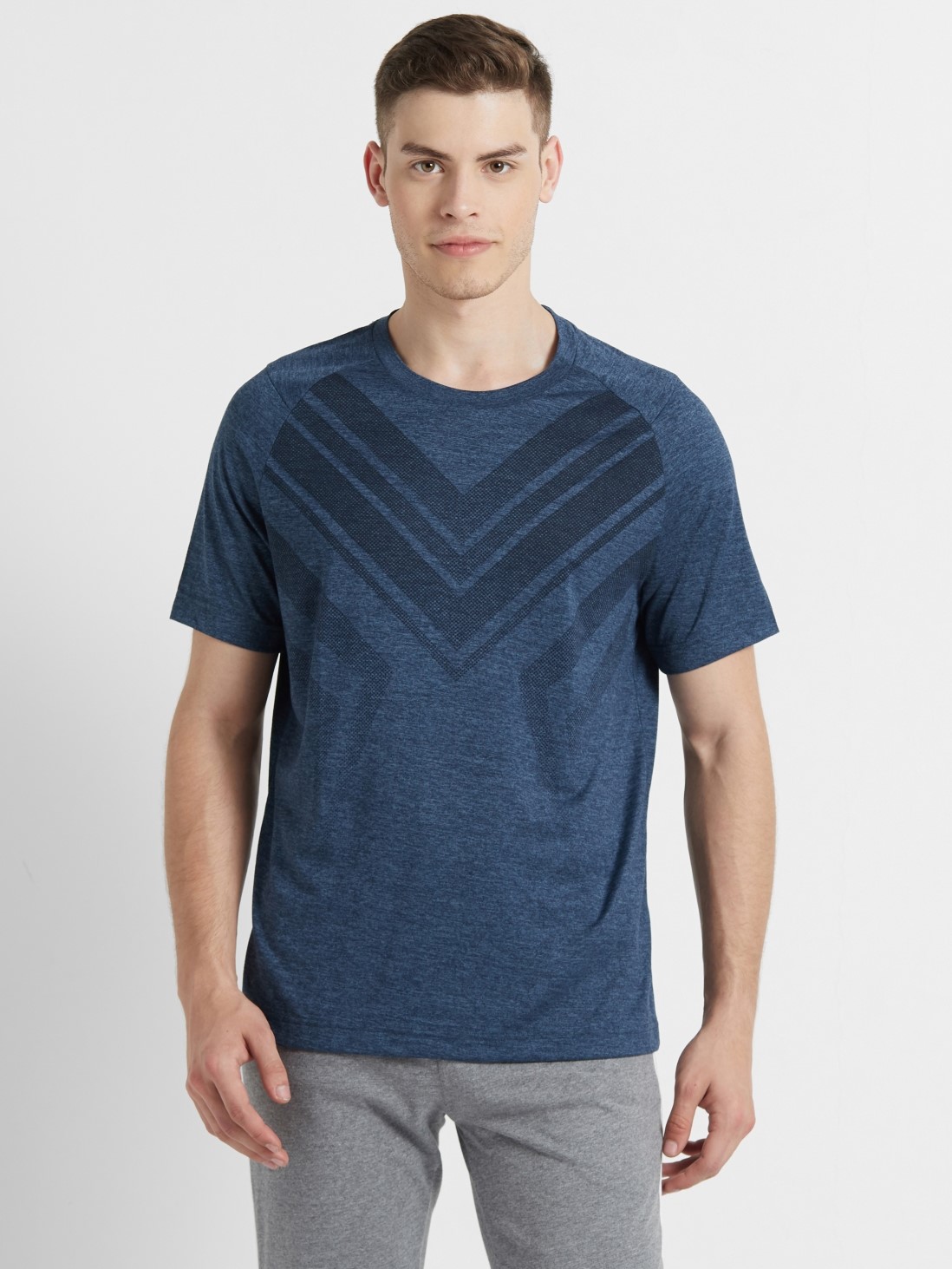 

Jockey Men Navy Melange T-Shirt -  - MV05, Blue