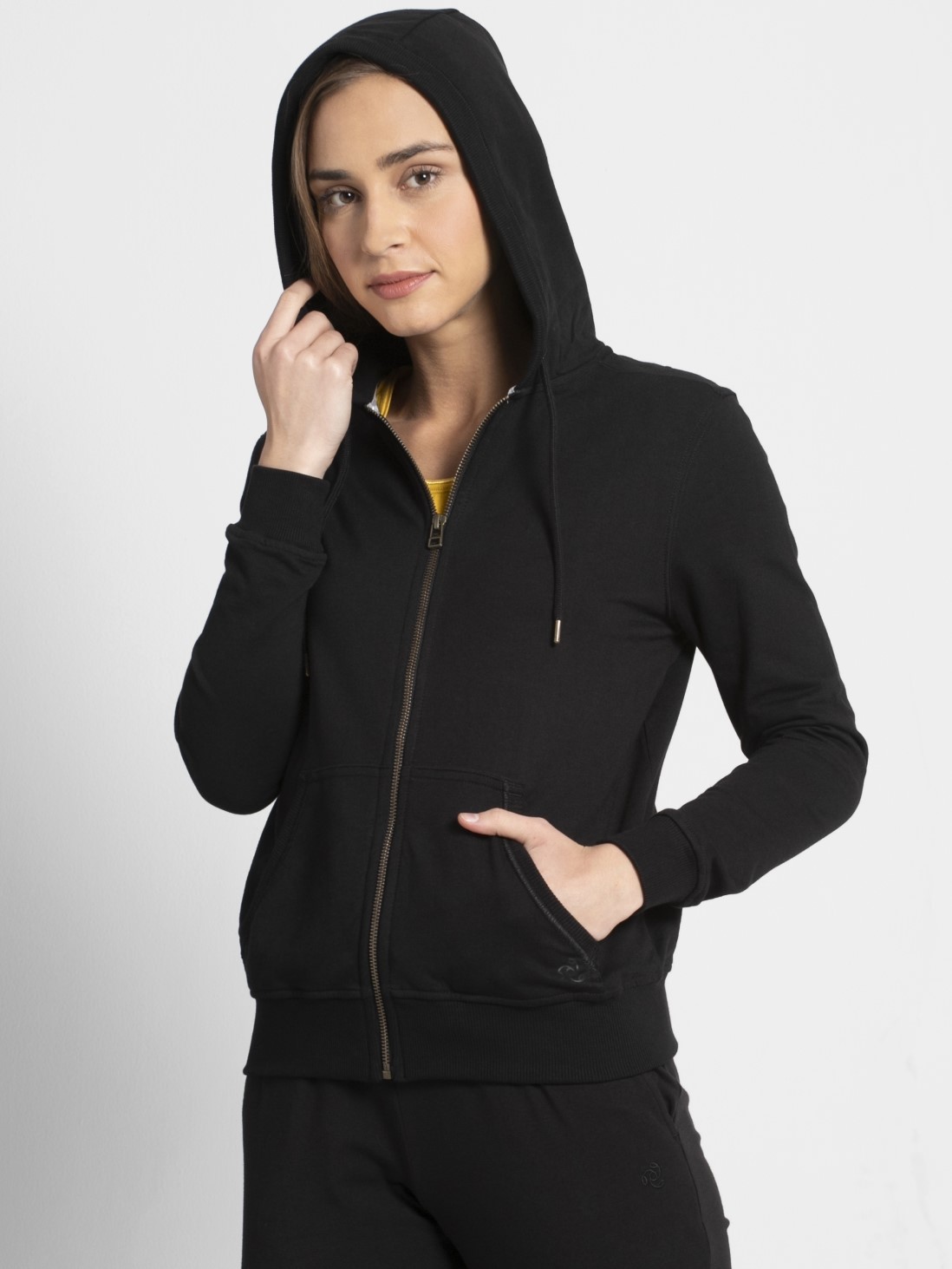 womens black hoodie jacket