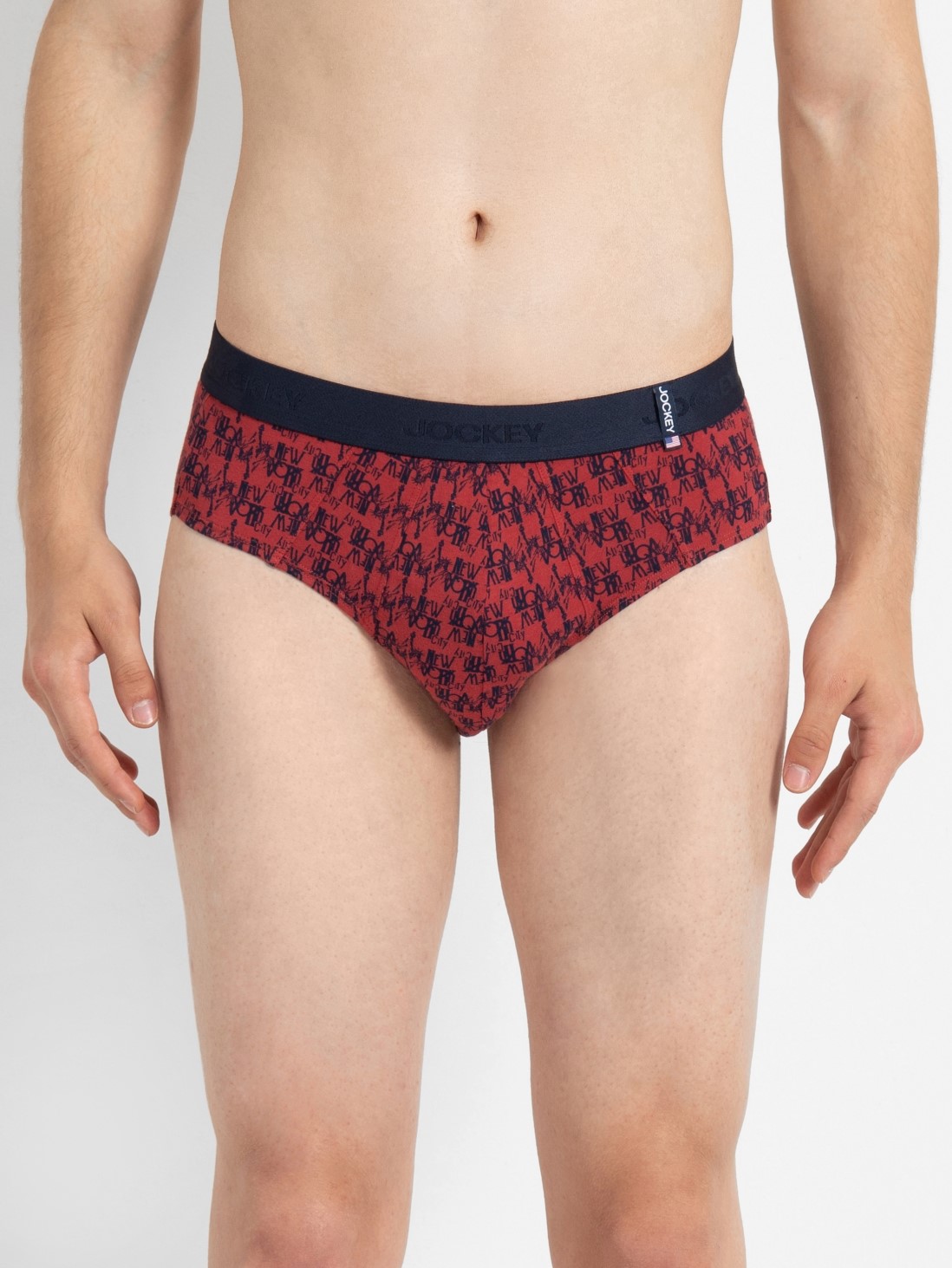

Jockey Men Brick Red Print54 Brief -  - US52