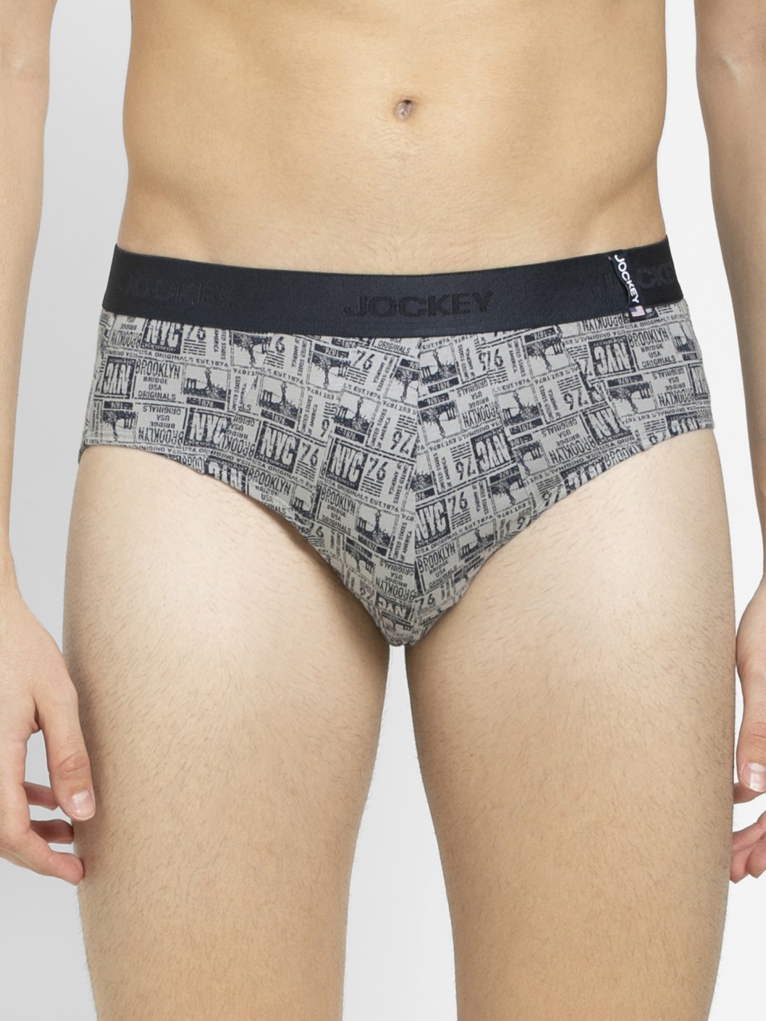 

Jockey Men Navy Print80 Brief -  - US52, Blue