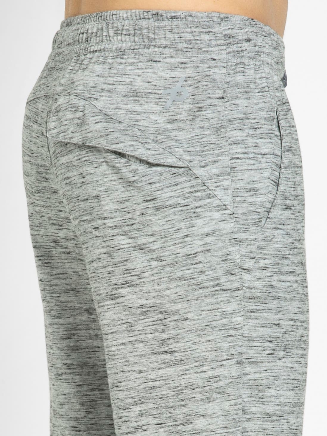 Buy Cool Grey Melange Slim Fit Track Pant with Drawstring Closure for ...