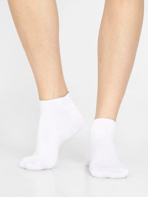 Buy White Low Show Socks with Superior Absorbency for Men 7097 | Jockey ...