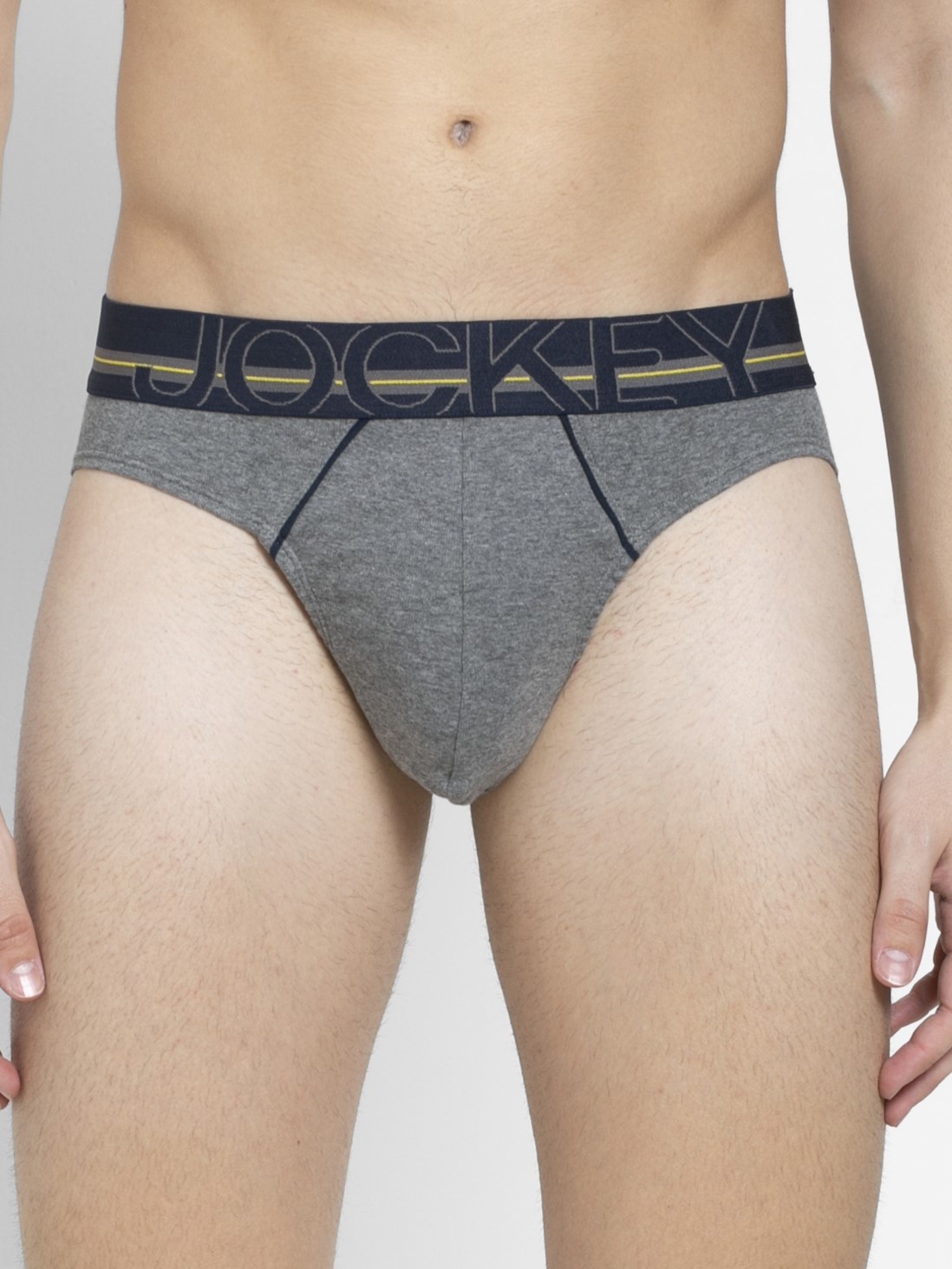 

Jockey Men Mid Grey Melange Modern Brief Pack of 2 -  - US17