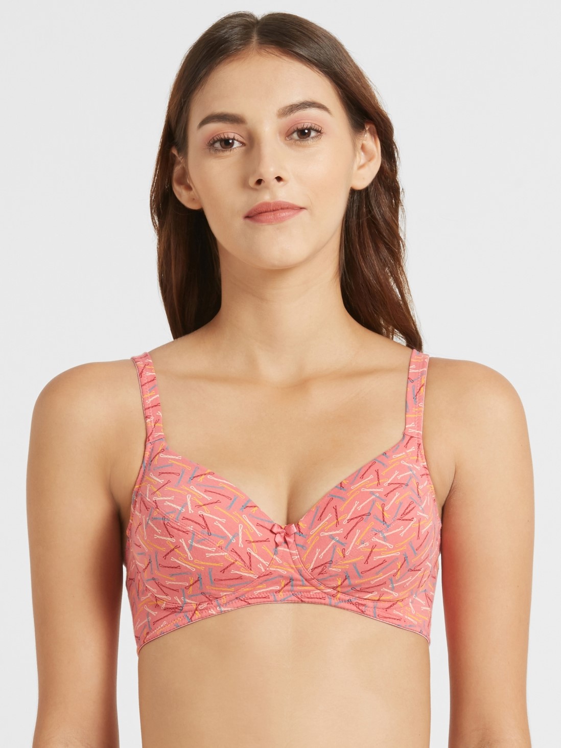

Jockey Women Rapture Rose Print02 Beginners Bra -  - MJ05, Pink