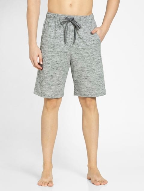 Buy Men's Super Combed Cotton Rich Regular Fit Solid Shorts with Side  Pockets - Cool Grey Melange SP26