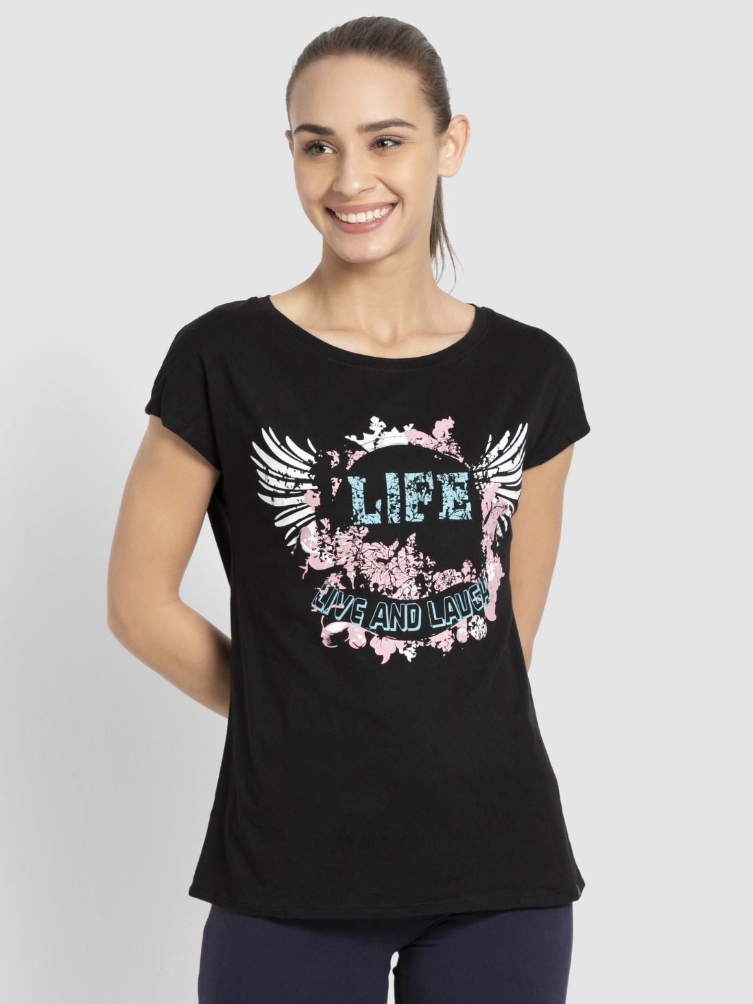 

Jockey Women Black T-Shirt -  - AW54