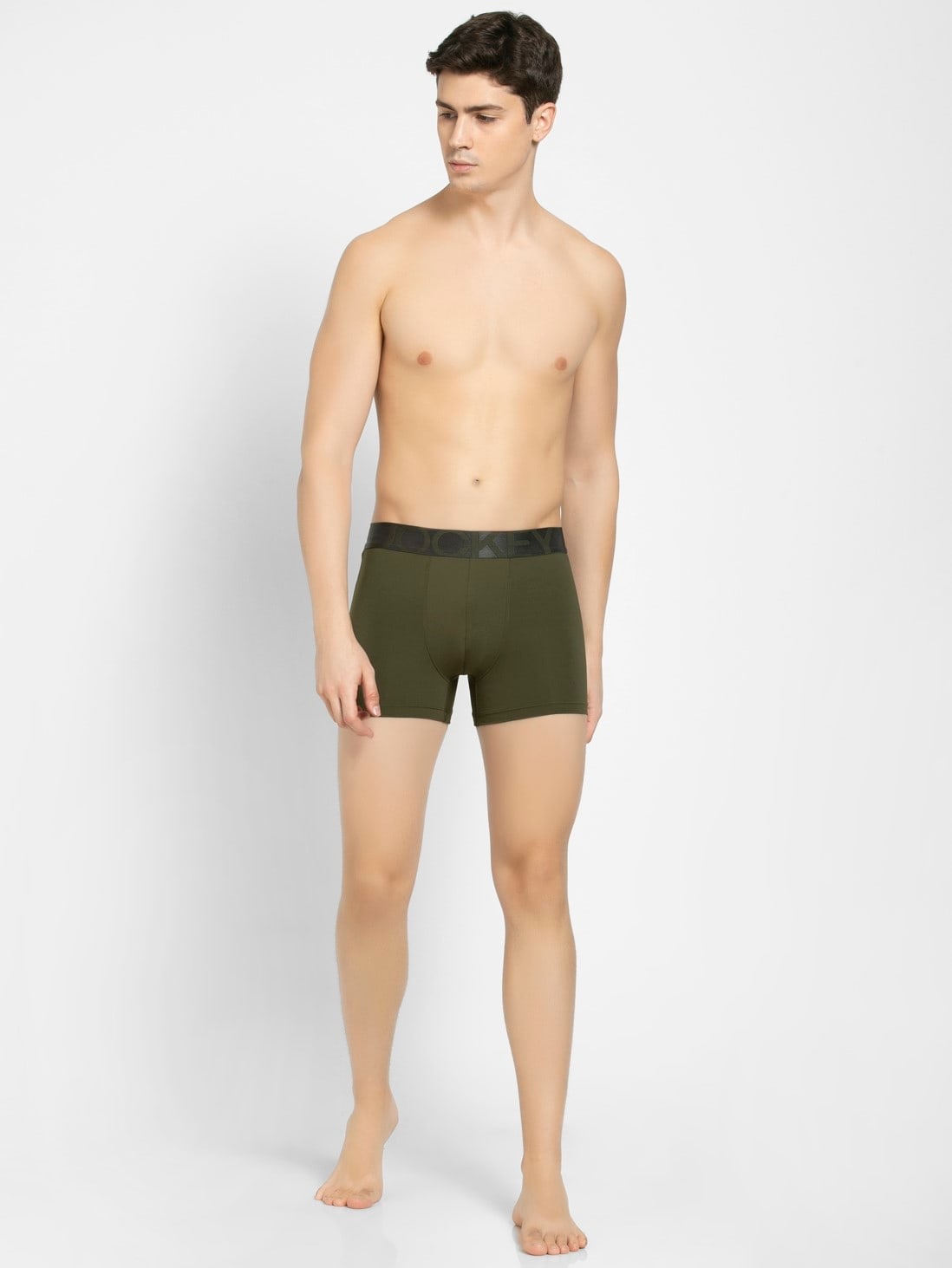 Forest Night Ultra Soft Tactel Nylon Mens Trunks With Double Layer Contoured Pouch For Men Ic28