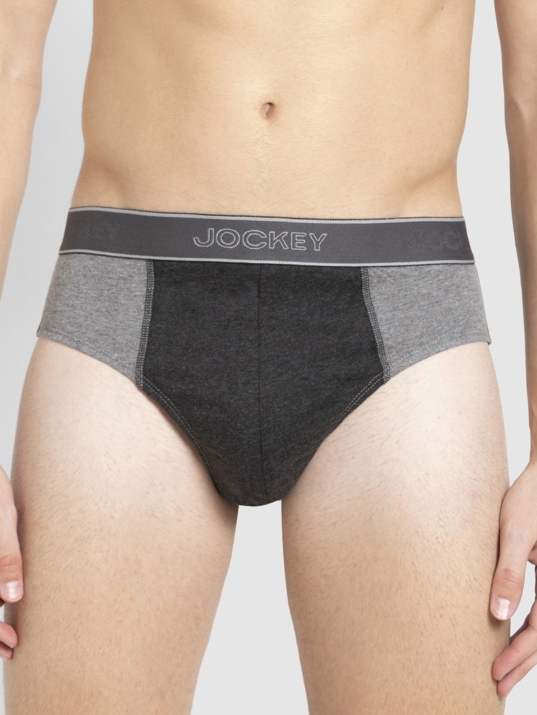 

Jockey Men Mid Grey Melange & Estate Blue Fusion Brief -  - 1011