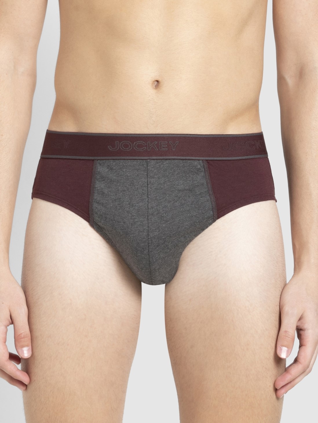 

Jockey Men Mauve Wine & Charcoal Melange Fusion Brief Pack of 2 -  - 1011, Purple