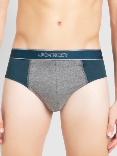 Jockey 1011 Men's Super Combed Cotton Solid Brief with Stay Fresh Properties