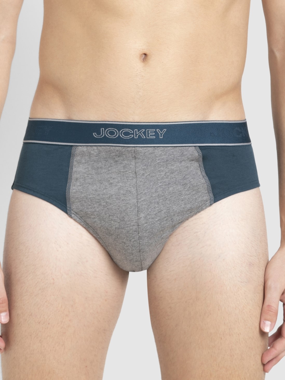 

Jockey Men Reflecting Pond & Mid Grey Mel Fusion Brief -  - 1011, Blue