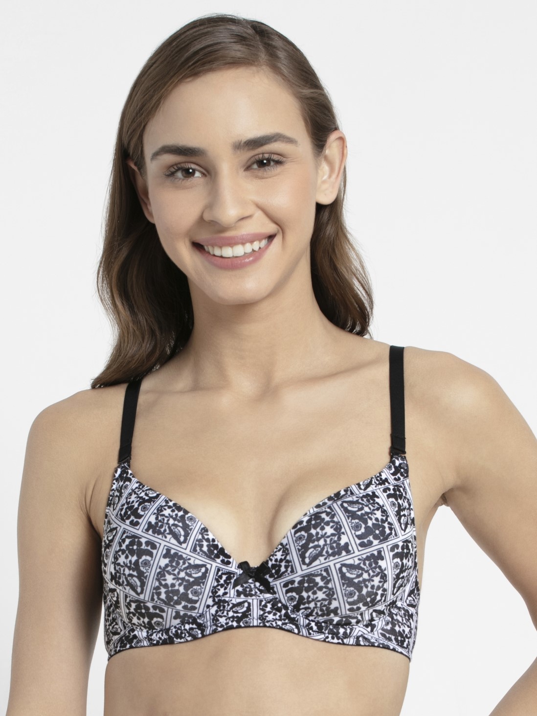 

Jockey Women Black Printed T-Shirt Bra -  - 1245