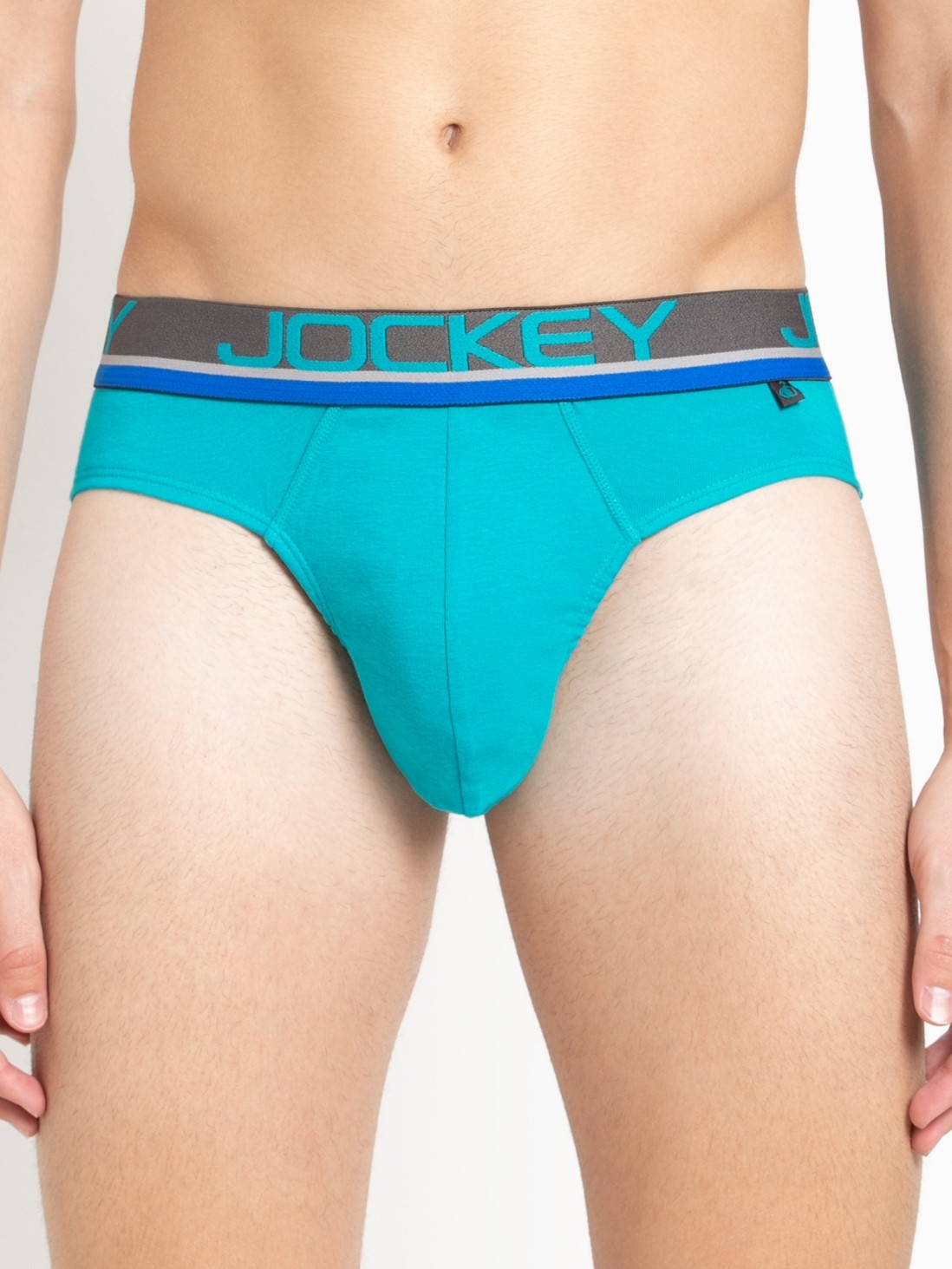 

Jockey Men Caribbean Turq Modern Brief -  - FP02, Blue