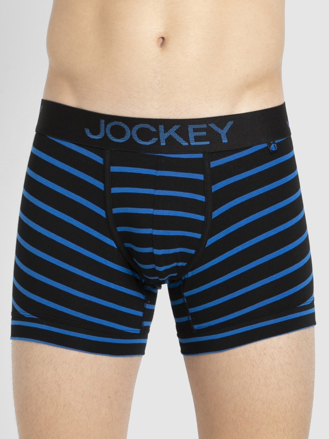 

Jockey Men Black & Sky Driver Blue Striped Trunk -  - FP25