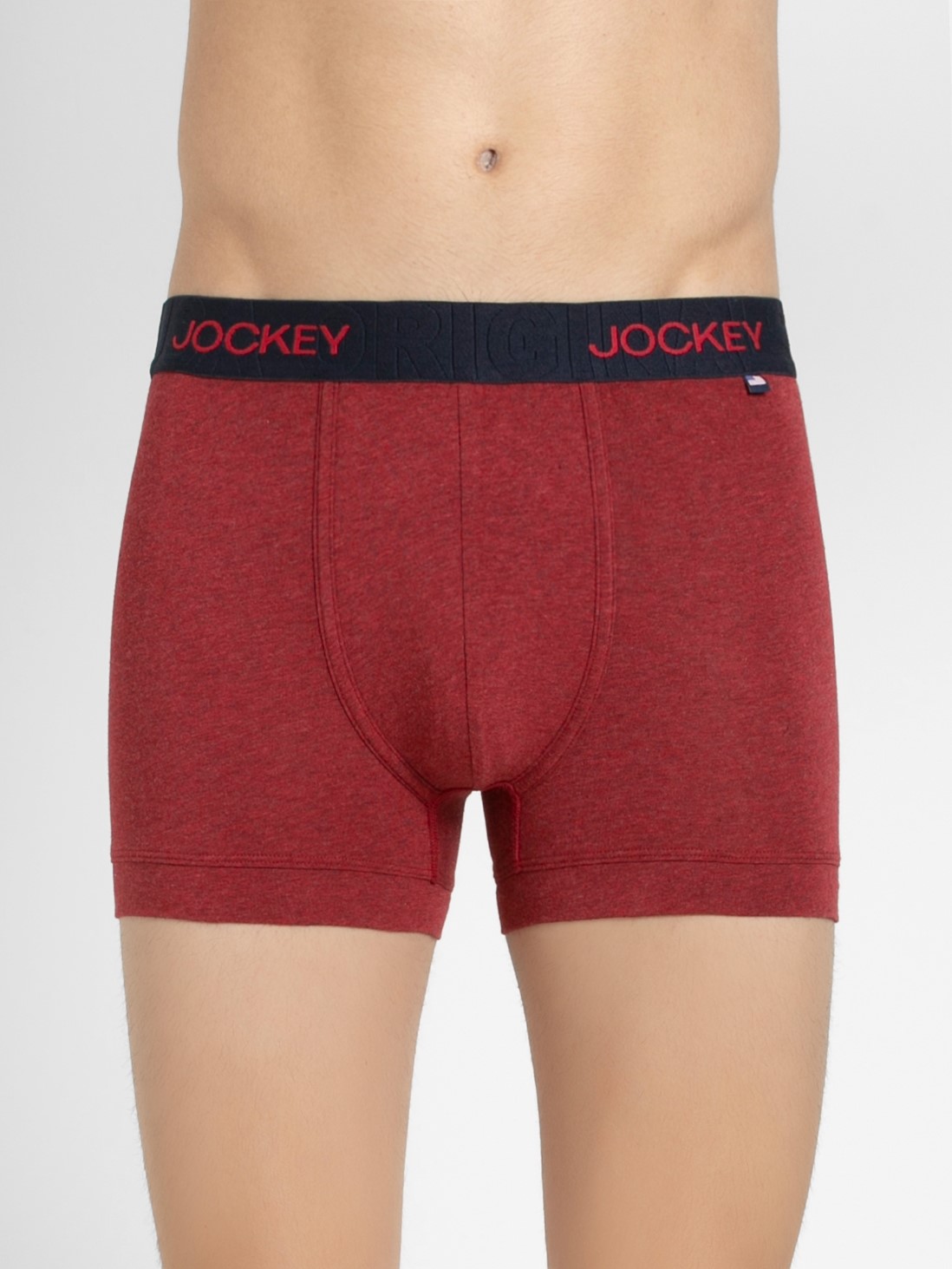 

Jockey Men Red Melange Trunk -  - US60