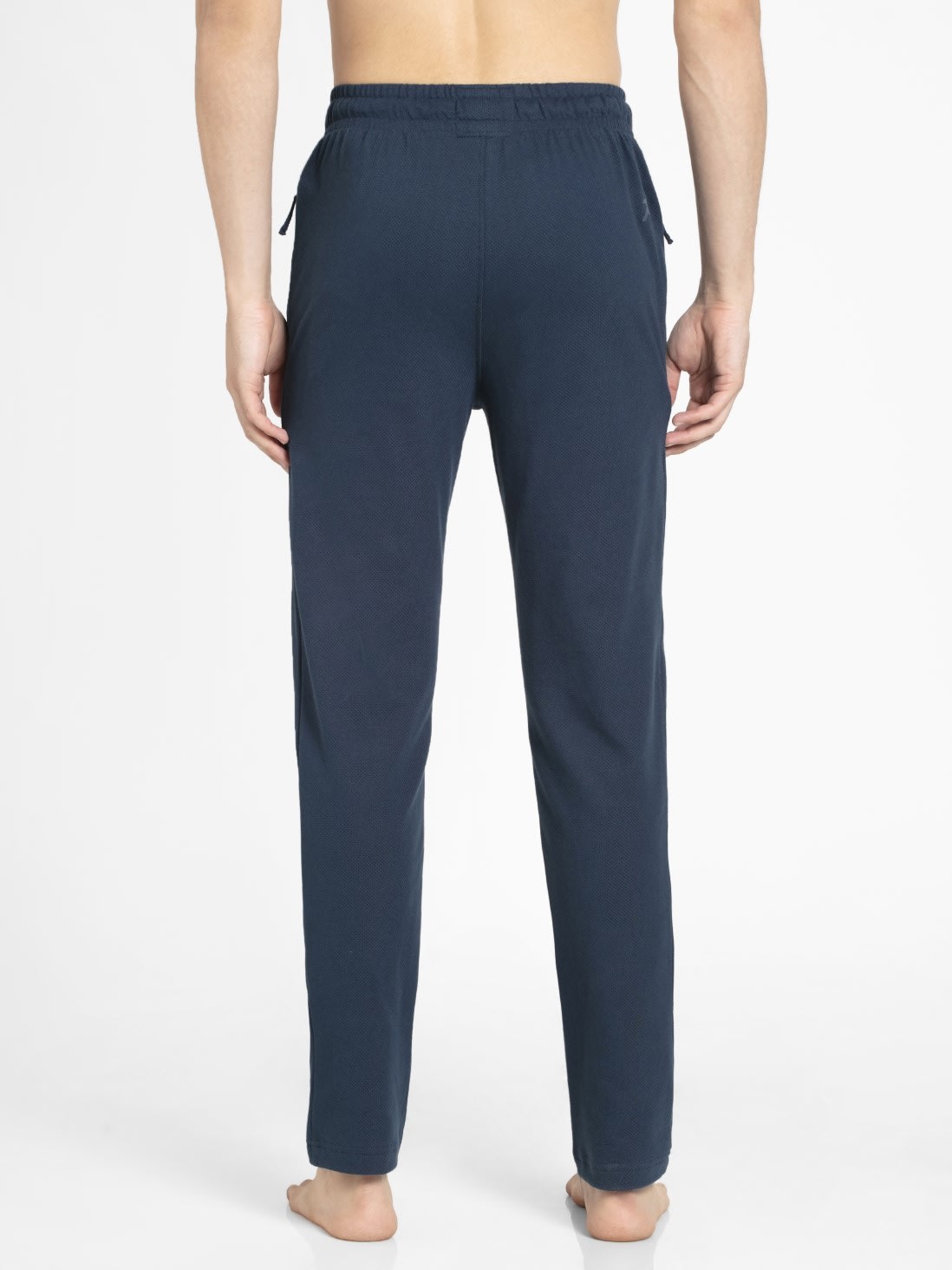 Buy Insignia Blue Slim Fit Track Pant with Drawstring Closure & Zipper ...