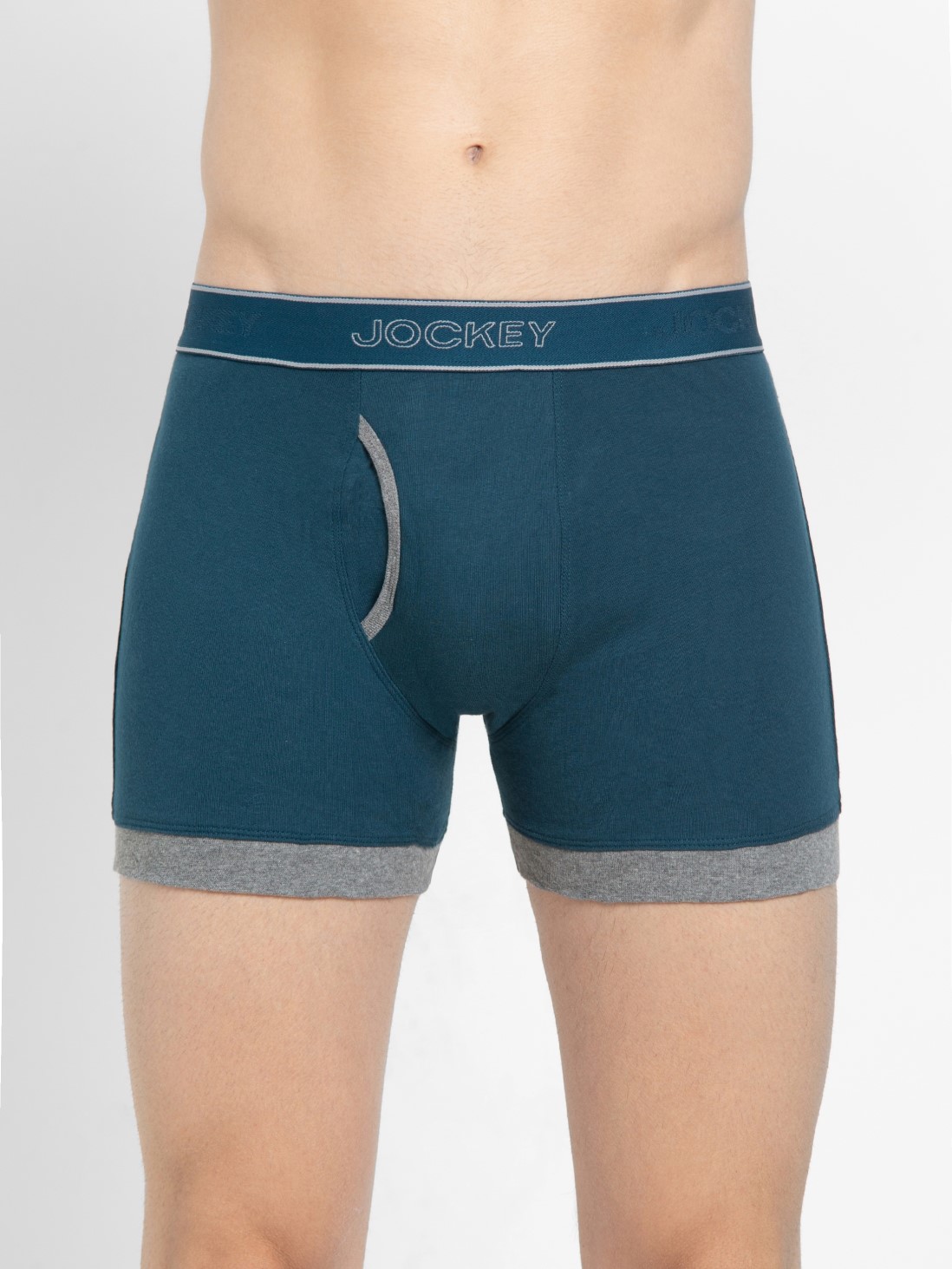 

Jockey Men Reflecting Pond & Mid Grey Mel Boxer Brief Pack of 2 -  - 1017, Blue