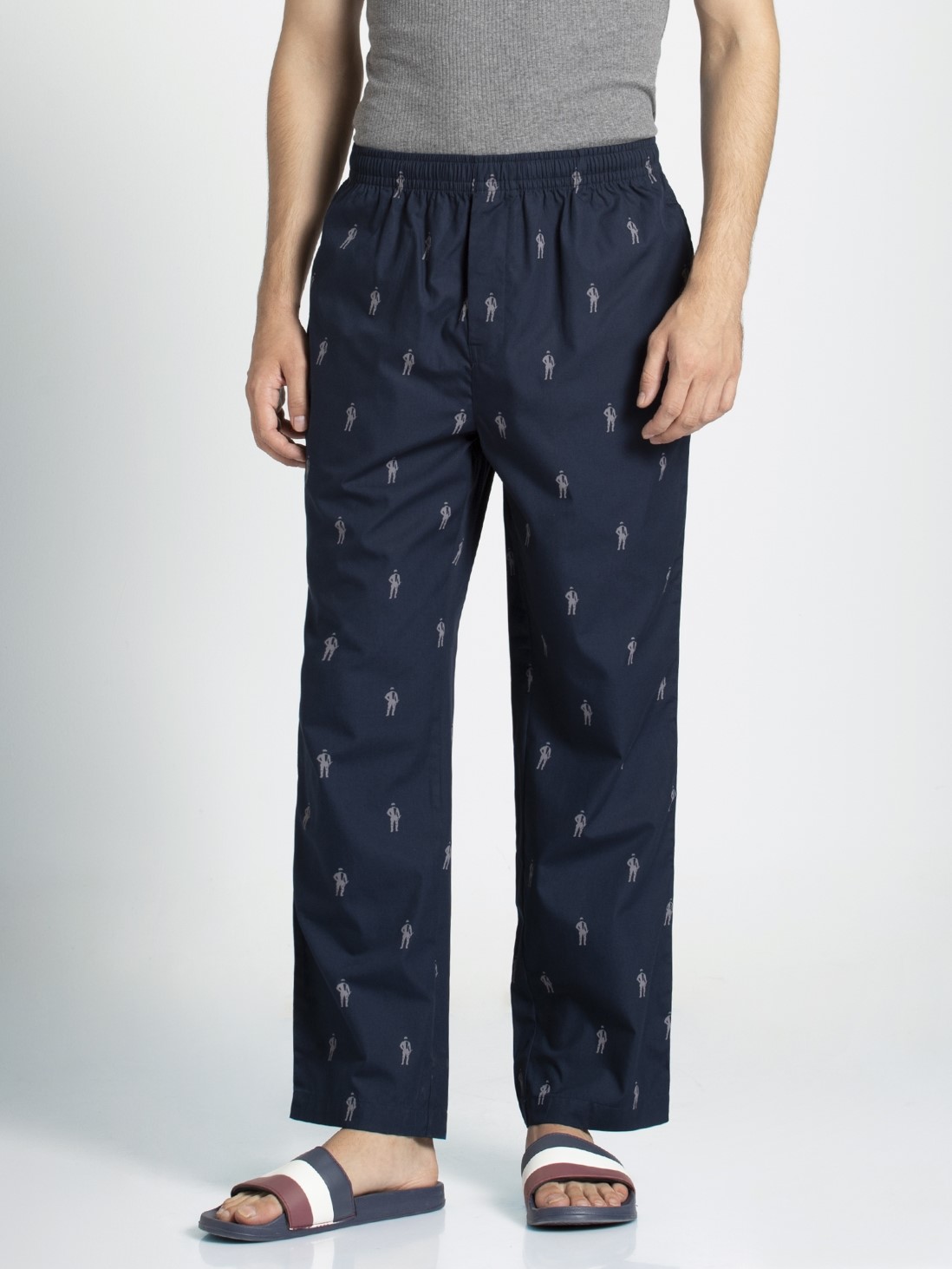 

Jockey Men Navy Des2 Pyjama -  - 9009, Blue