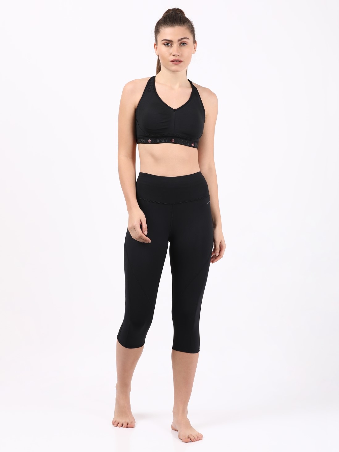 jockey black capri