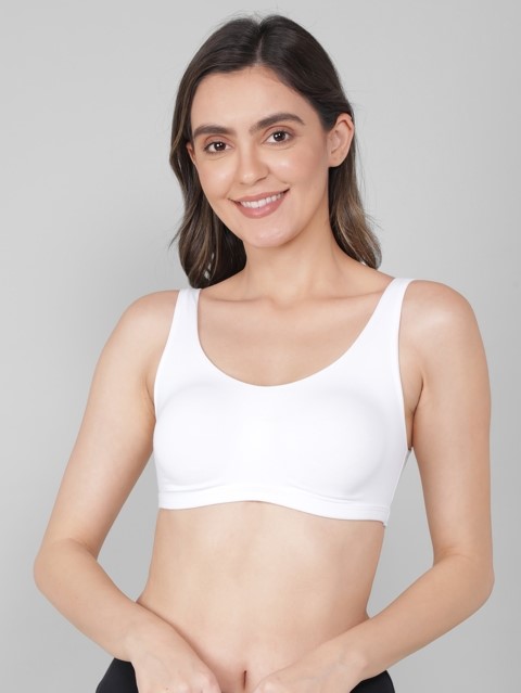 Jockey Women Innerwear Tops Womens Super Combed Cotton Elastane Stretch Slip On Crop Top With 6415