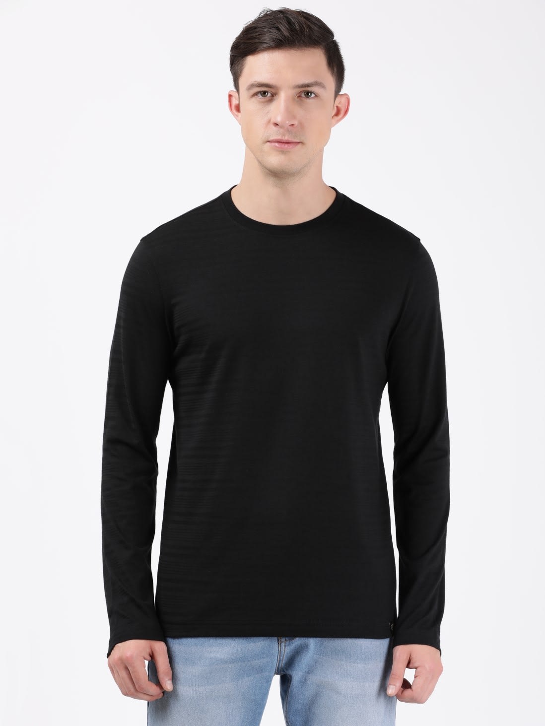 Jockey Men Apparel Tops | Black Full Sleeve Tshirt