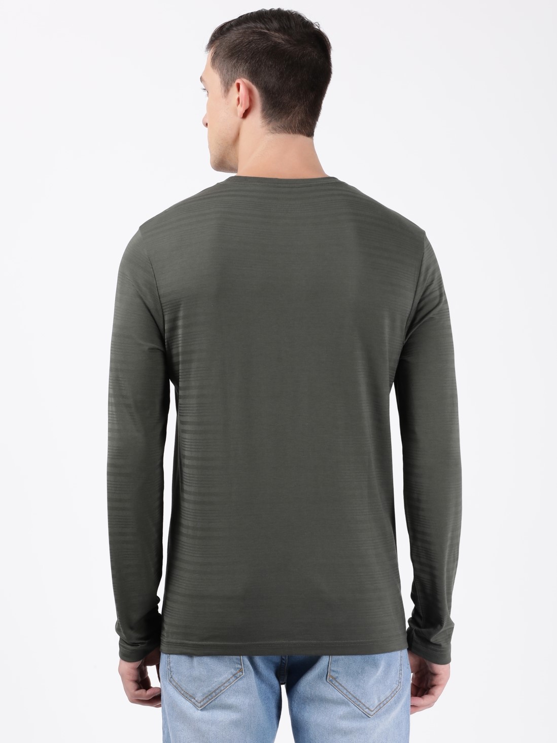 Jockey Men Apparel Tops | Deep Olive Full Sleeve Tshirt