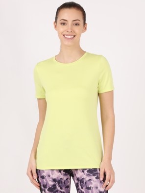 Microfiber Polyester Fabric Relaxed Fit Solid Round Neck Half Sleeve T-Shirt