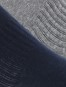 Men's Compact Cotton Stretch Ankle Length Socks With Stay Fresh Treatment - Navy & Mid Grey Melange(Pack of 2)