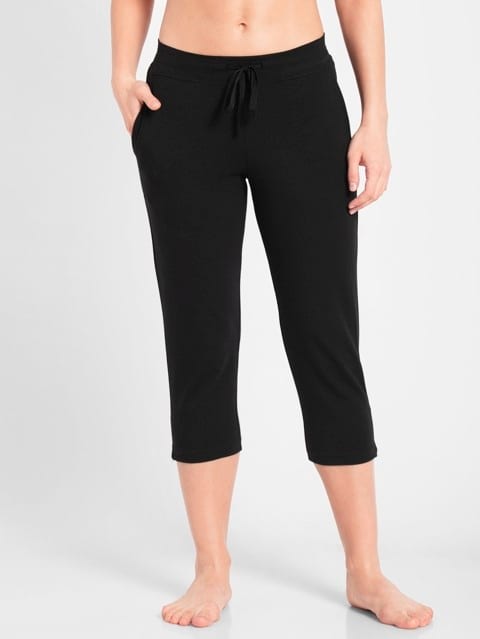 Buy HDE Plus Size Pull On Capris for Women with Pockets Elastic Waist Cropped  Pants Black 1X at Amazonin