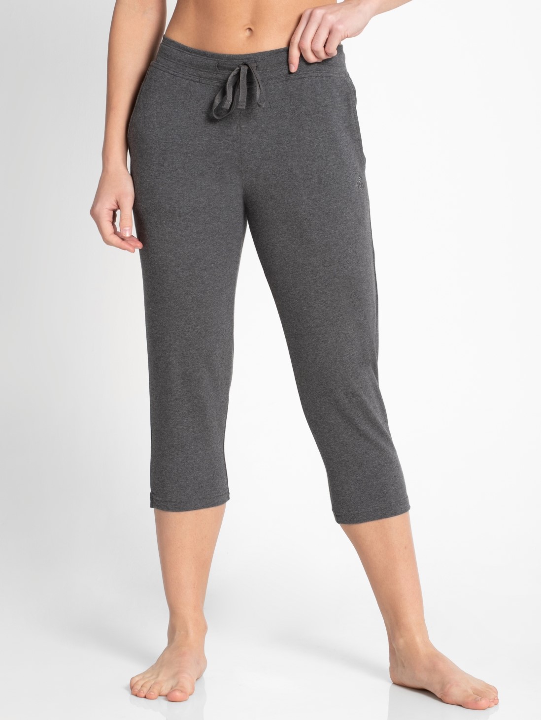 

Jockey Women Charcoal Melange Capri Pants -  - 1300, Grey