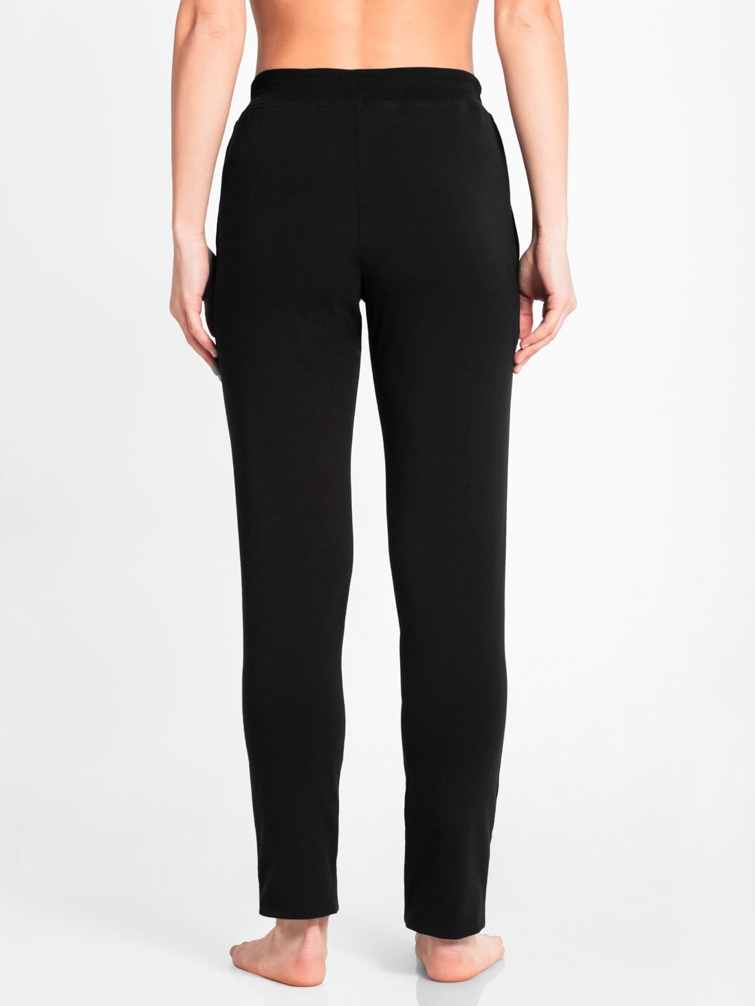 Buy Black Track Pant with Side Pocket & Drawstring Closure for Women ...