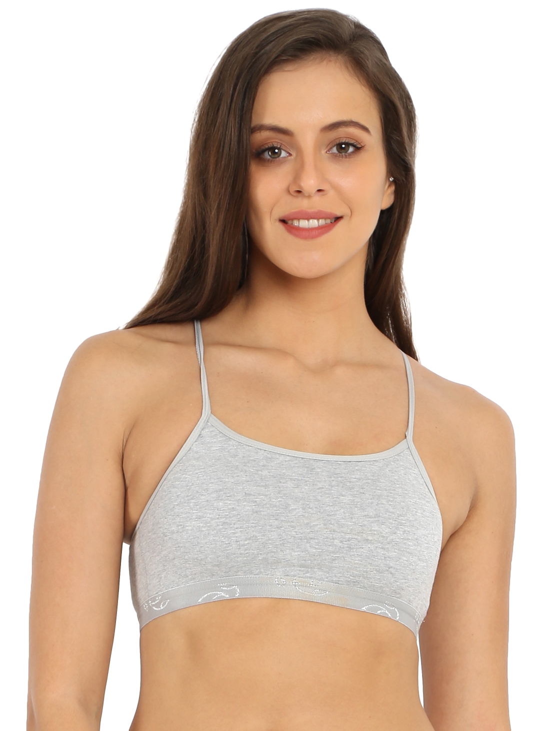 

Jockey Women Light Grey Melange Crop Top -  - 1351