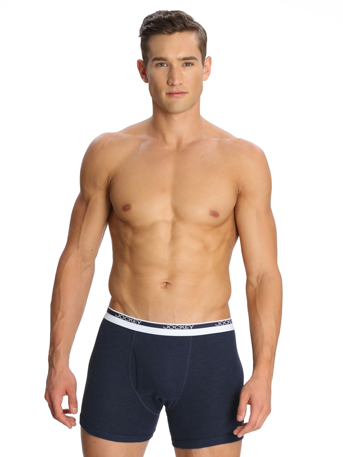 Download Jockey Men Innerwear Bottoms | Ink Blue Melange Boxer Brief