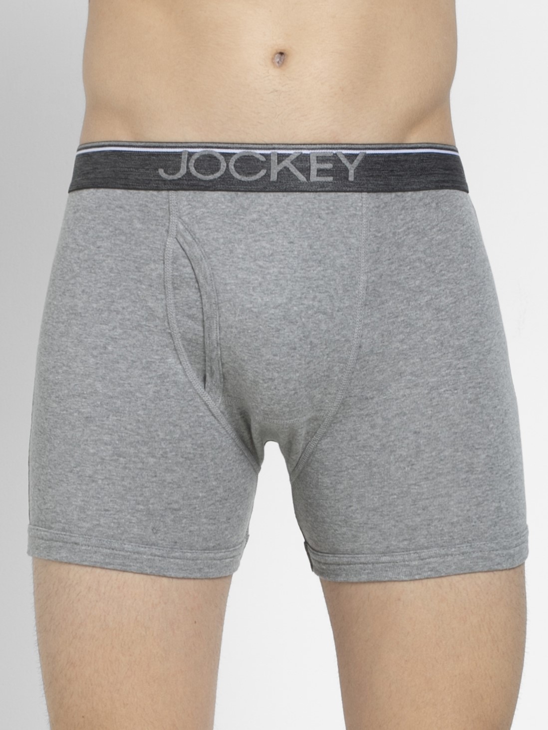 

Jockey Men Grey Melange Boxer Brief -  - 8009