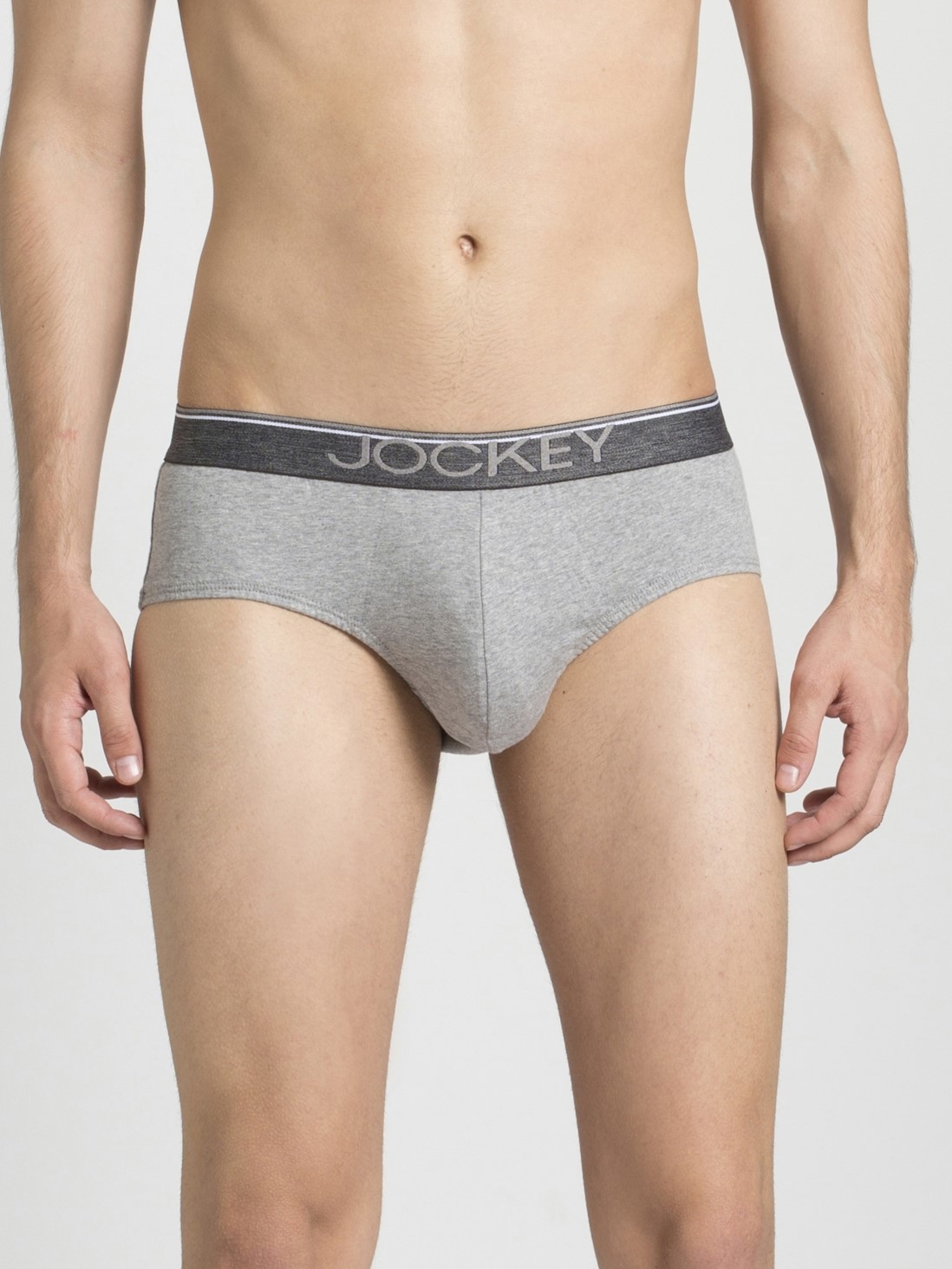 

Jockey Men Grey Melange Square Cut Brief -  - 8037