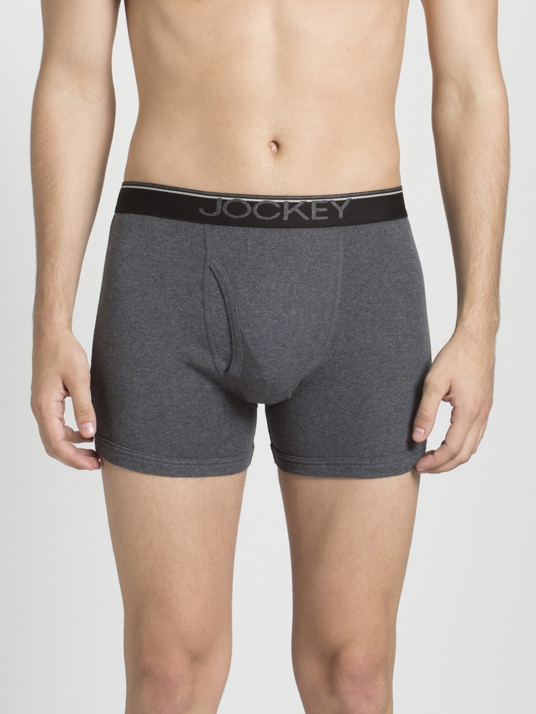 

Jockey Men Charcoal Melange Boxer Brief Pack of 2 -  - 8009, Grey