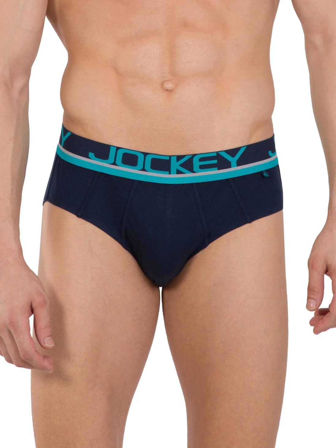 

Jockey Men Navy & Teal Green Bold Brief -  - FP01, Blue